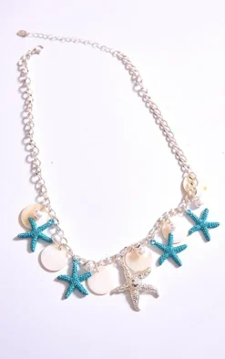 Silver Starfish Charm Necklace