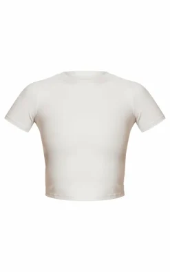 Slate Grey Sculpt Longline Short Sleeve Gym Top