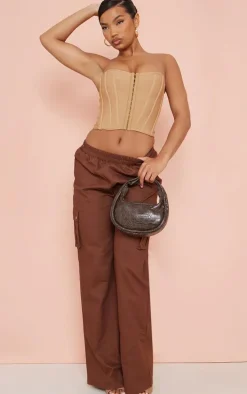 Stone Bandage Hook And Eye Structured Corset