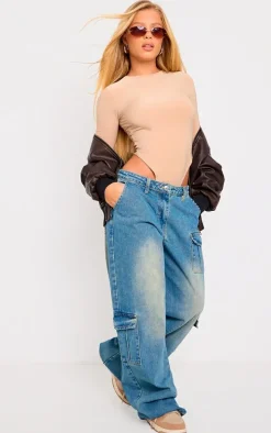 Stone Basic Slinky Long Sleeve Bodysuit