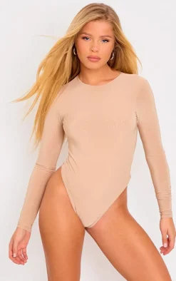 Stone Basic Slinky Long Sleeve Bodysuit