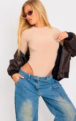 Stone Basic Slinky Long Sleeve Bodysuit