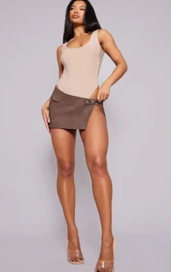 Stone Basic Slinky Scoop Neck Bodysuit