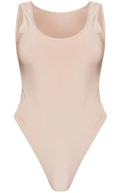 Stone Basic Slinky Scoop Neck Bodysuit