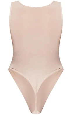 Stone Basic Slinky Scoop Neck Bodysuit