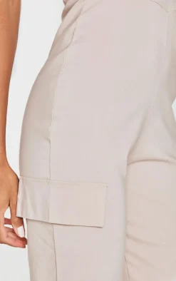 Stone Cargo Style Corset Bandeau Jumpsuit