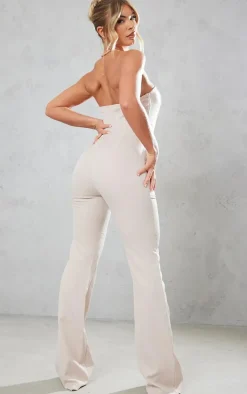 Stone Corset Bandeau Flared Jumpsuit