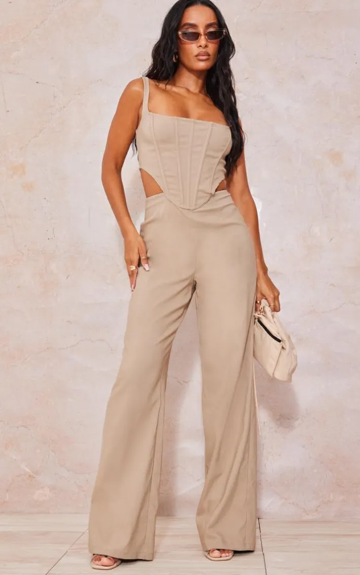 Stone Corset Cut Out Jumpsuit