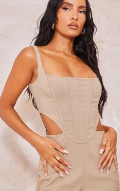 Stone Corset Cut Out Jumpsuit