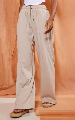 Stone Cotton Wide Leg Sweatpants