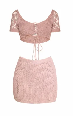 Stone Crochet Beaded Chain Beach Set