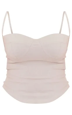 Stone Curved Hem Bengaline Corset