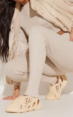 Stone Cut Out Slip On Slides