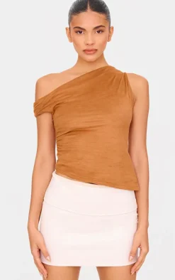 Stone Faux Leather Fold Over Waist Mini Skirt