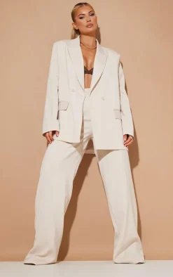 Stone High Waist Woven Straight Leg Pants