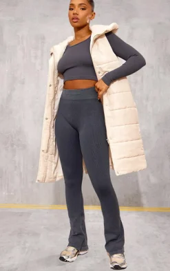 Stone Longline Puffer Vest