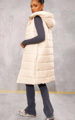 Stone Longline Puffer Vest