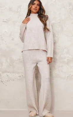 Stone Luxe Knit Wide Leg Pants