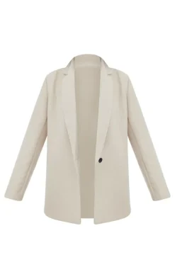 Stone Oversized Shoulder Padded Blazer