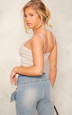 Stone Pocket Detail Bengaline Corset