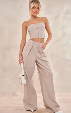 Stone Premium Woven Hook & Eye Detail Bandeau Corset