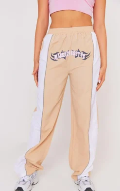 Stone Printed Front Parachute Track Pants