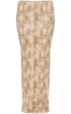 Stone Sequin Mid Rise Maxi Skirt