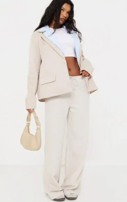 Stone Shirt Collar Detail Blazer