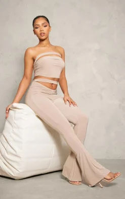 Stone Slinky Cutout Crop Top