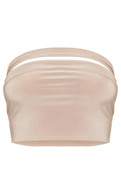 Stone Slinky Cutout Crop Top