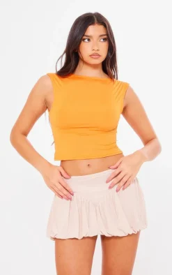 Stone Slinky Puffball Mini Skirt