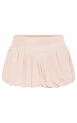 Stone Slinky Puffball Mini Skirt