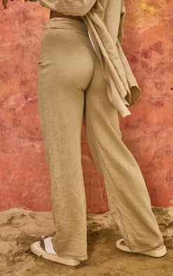 Stone Soft Crinkle Straight Leg Beach Pants