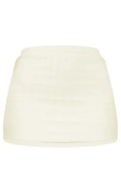 Stone Soft Knit Pattern Mini Skirt