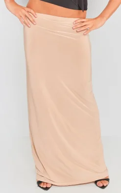 Stone Soft Touch Low Rise Drapy Maxi Skirt