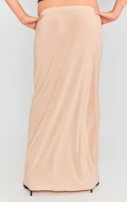 Stone Soft Touch Low Rise Drapy Maxi Skirt