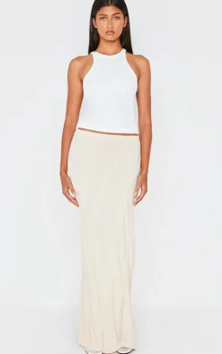 Stone Soft Touch Seam Detail Maxi Skirt