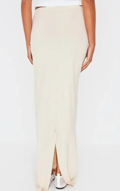 Stone Soft Touch Seam Detail Maxi Skirt