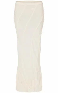 Stone Soft Touch Seam Detail Maxi Skirt