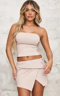 Stone Stretch Woven Longline Bandeau