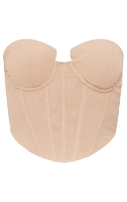 Stone Structured Strapless Corset