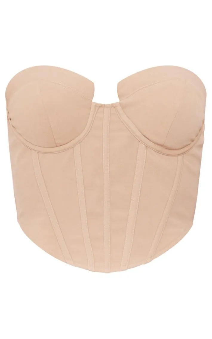 Stone Structured Strapless Corset