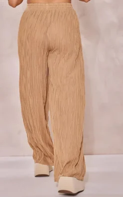 Stone Textured Jersey Floaty Wide Leg Pants