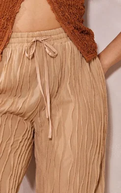 Stone Textured Jersey Floaty Wide Leg Pants