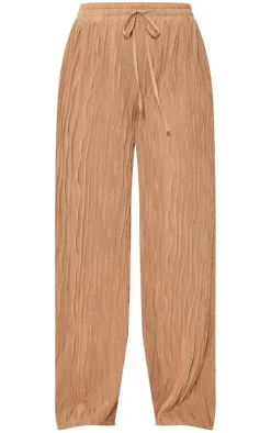 Stone Textured Jersey Floaty Wide Leg Pants