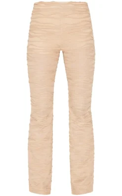 Stone Textured Jersey Straight Leg Pants