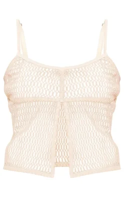 Stone Textured Knit Split Hem Vest