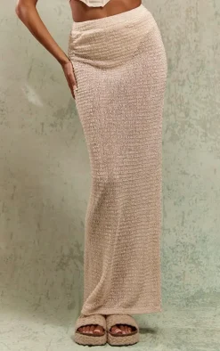 Stone Textured Sheer Midaxi Skirt