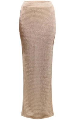 Stone Textured Sheer Midaxi Skirt