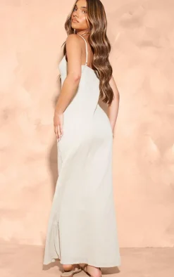 Stone Textured Strappy Maxi Dress